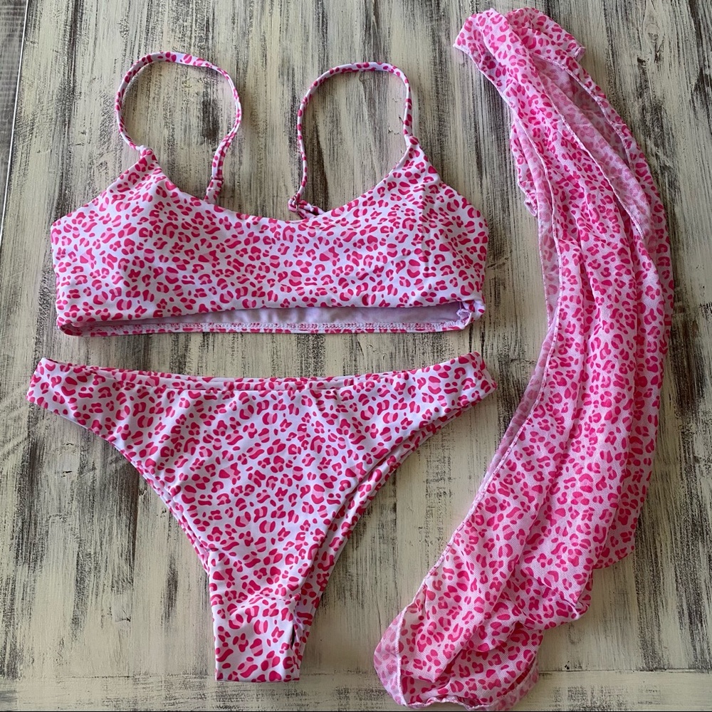 Leopard Bikini & Beach Skirt